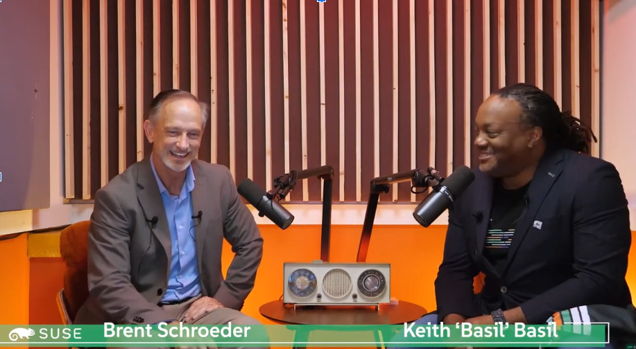 Keith Basil, General Manager of Edge at SUSE, and Brent Schroeder, Head of Office of the CTO at SUSE in conversation about insights from NRF 2025